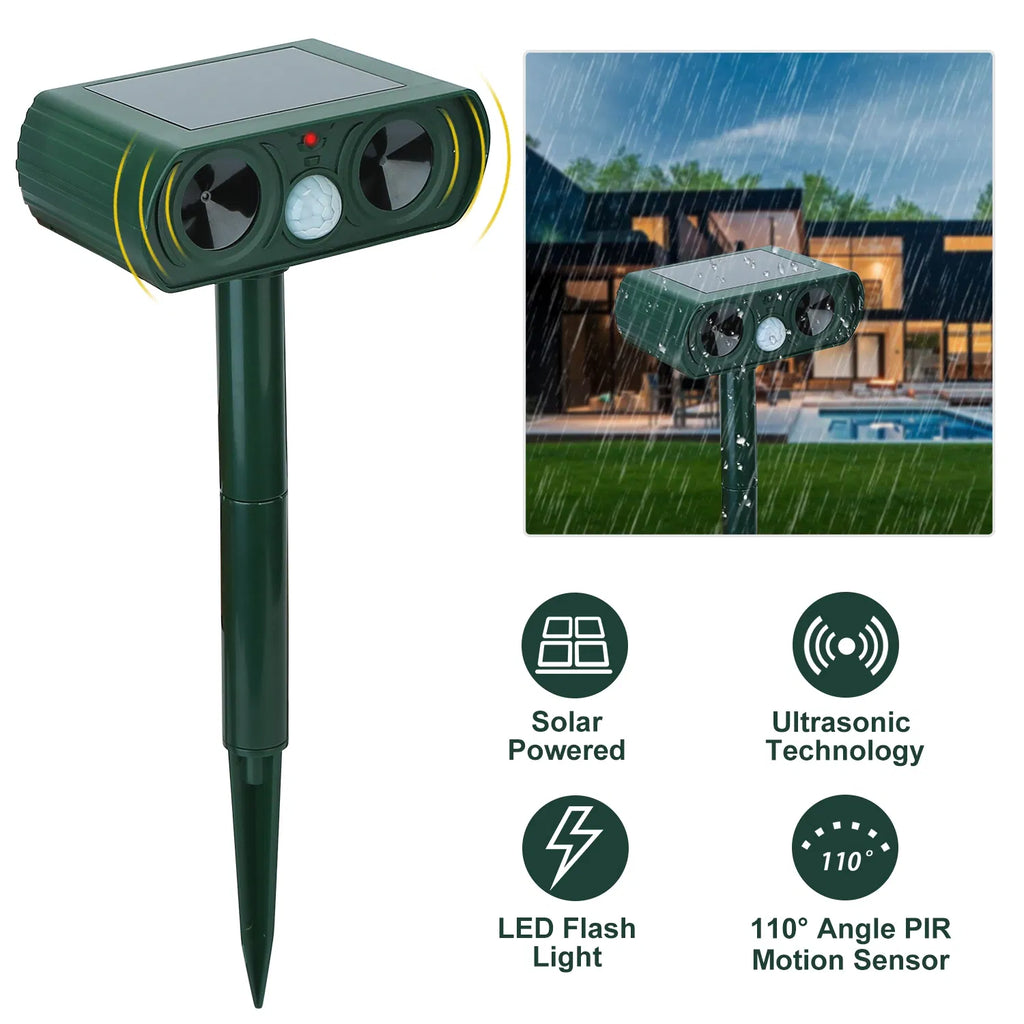 Ultrasonic Animal Repeller for Outdoor Pest Control