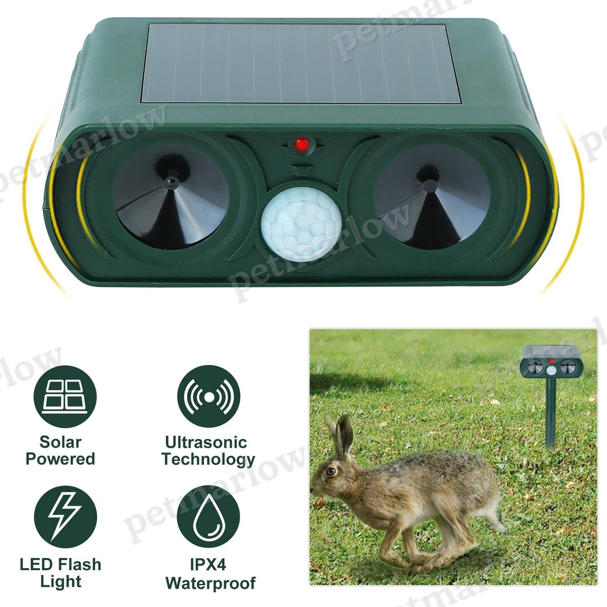 Ultrasonic Animal Repeller for Outdoor Pest Control – view 4