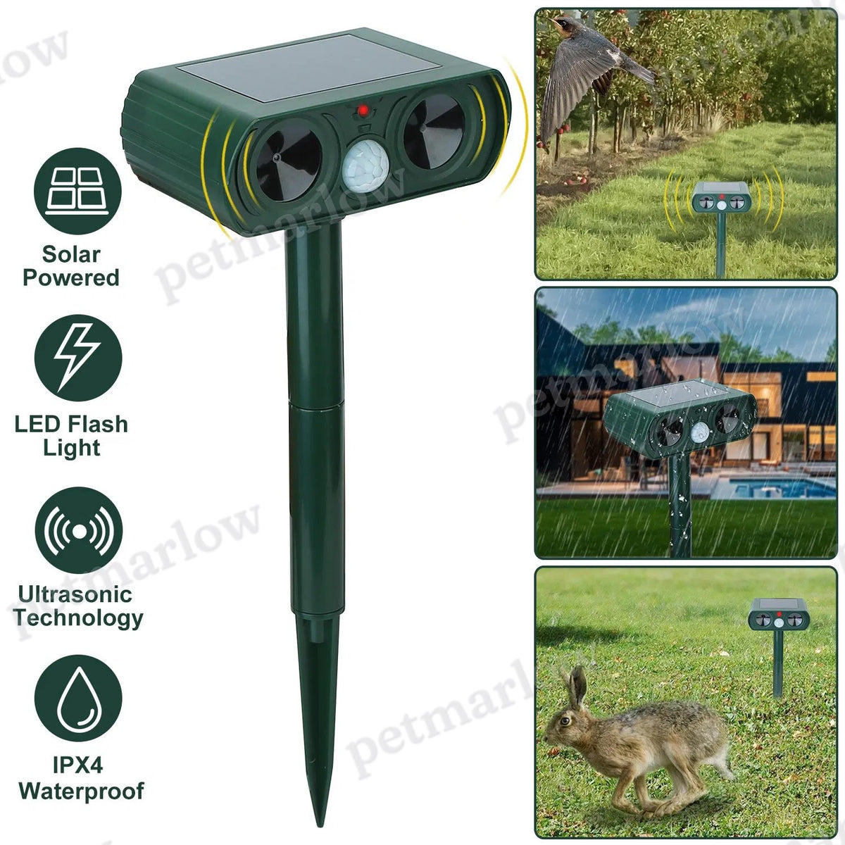 Ultrasonic Animal Repeller for Outdoor Pest Control – view 6