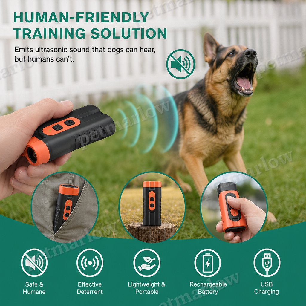 Ultrasonic Dog Bark Control Device – Portable & Rechargeable – view 3