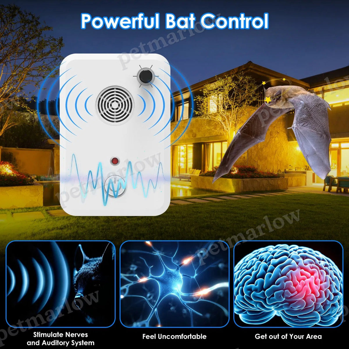 Ultrasonic Pest Repeller for Bats, Birds, and Mice – view 5