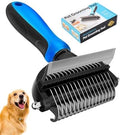 Undercoat Rake and Deshedding Tool for Dogs and Cats
