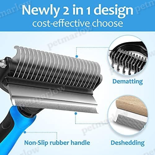 Undercoat Rake and Deshedding Tool for Dogs and Cats – view 2