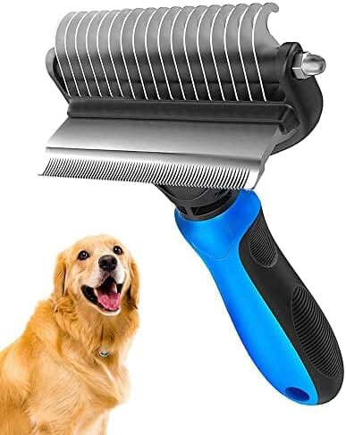 Undercoat Rake and Deshedding Tool for Dogs and Cats – view 9