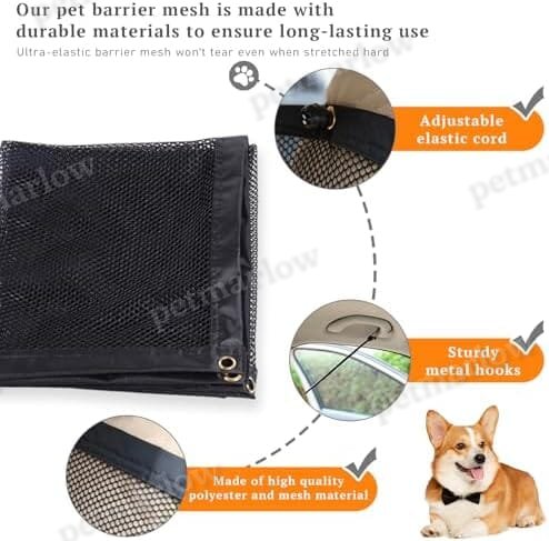 Universal Auto Back Seat Safety Fence Divider for Pet – view 3