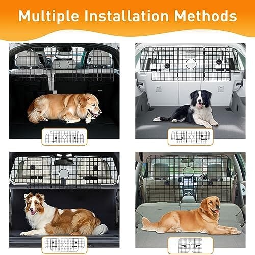 Universal Fit Adjustable Heavy-Duty Pet SUV Divider Gate with Metal Mesh for Safety Driving Travel Accessories – view 7