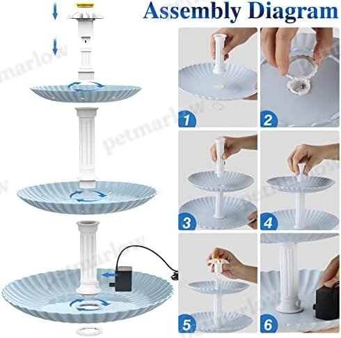 Upgraded DIY Solar Fountain Detachable for Bird Bath – view 3