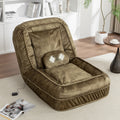 Upholstered Dog Bed with Adjustable Backrest and Massage Pillow