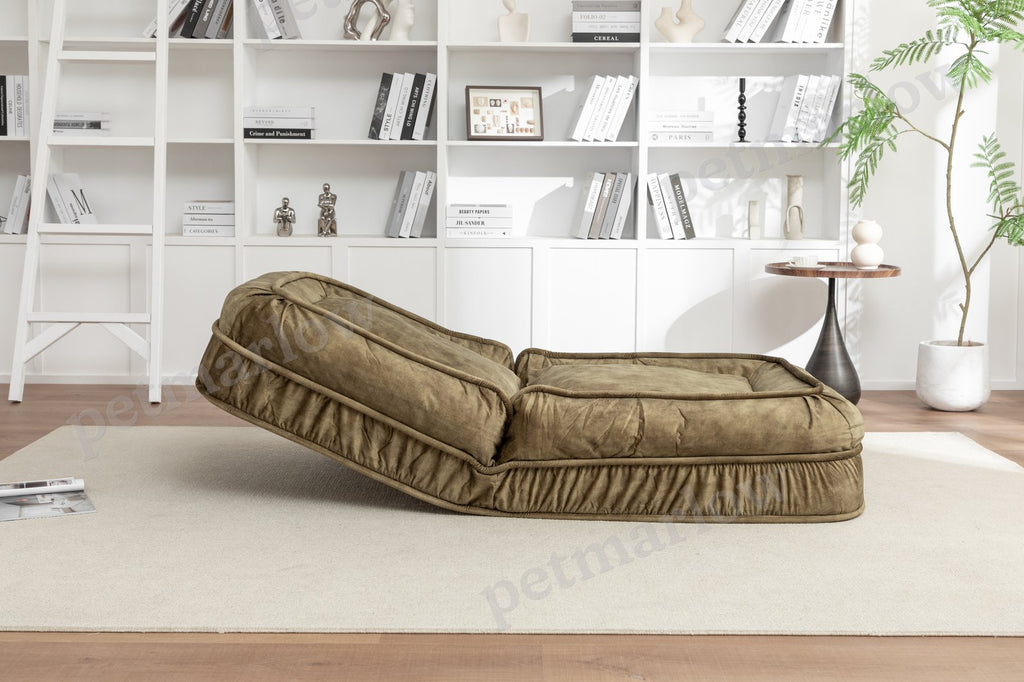 Upholstered Dog Bed with Adjustable Backrest and Massage Pillow – view 3