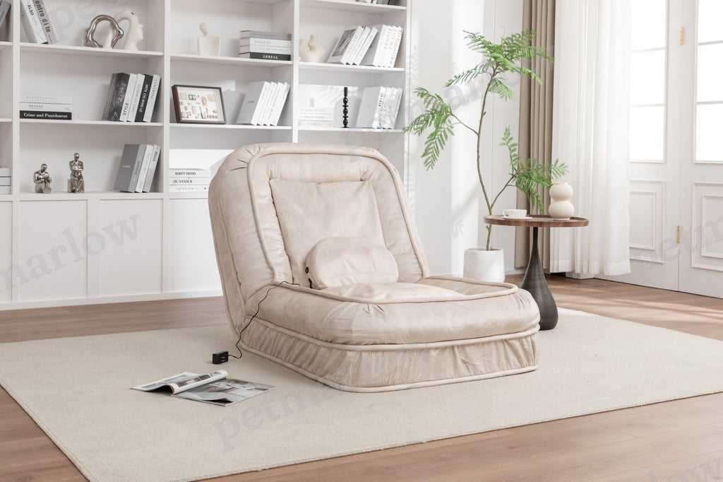 Upholstered Dog Bed with Adjustable Backrest and Massage Pillow – view 5