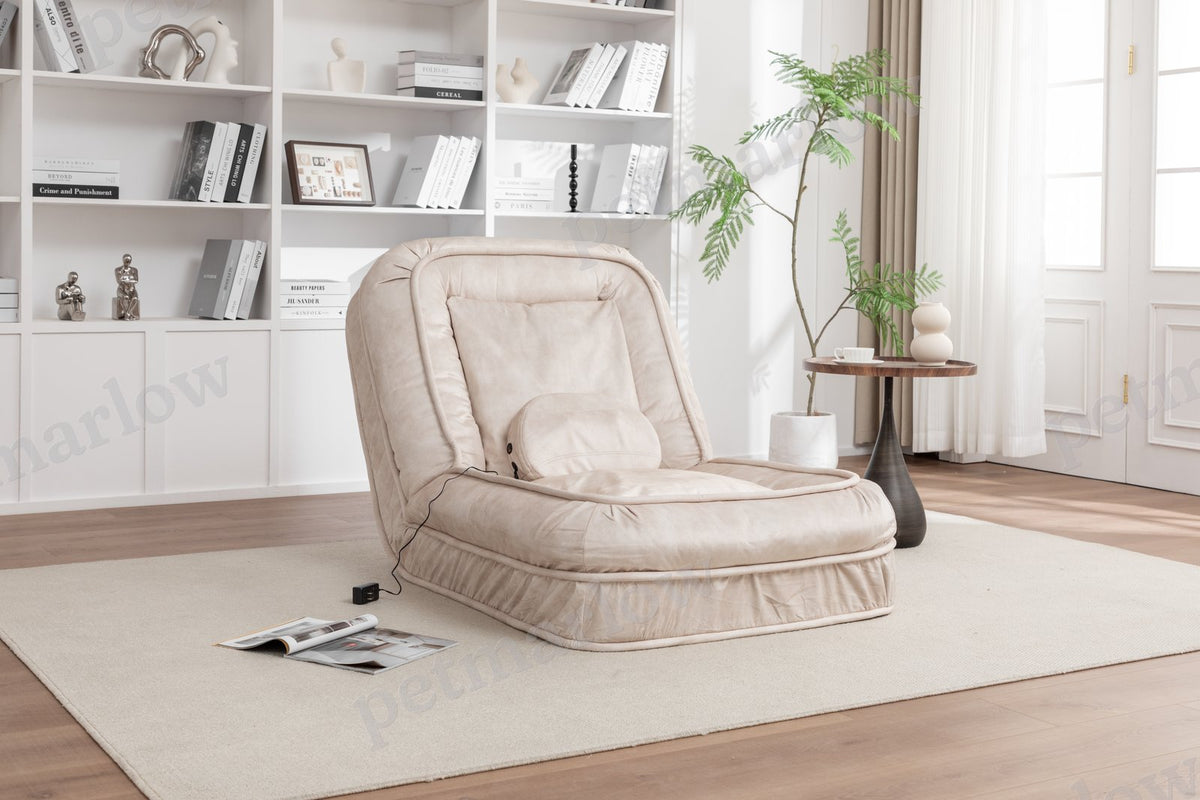 Upholstered Dog Bed with Adjustable Backrest and Massage Pillow – view 5