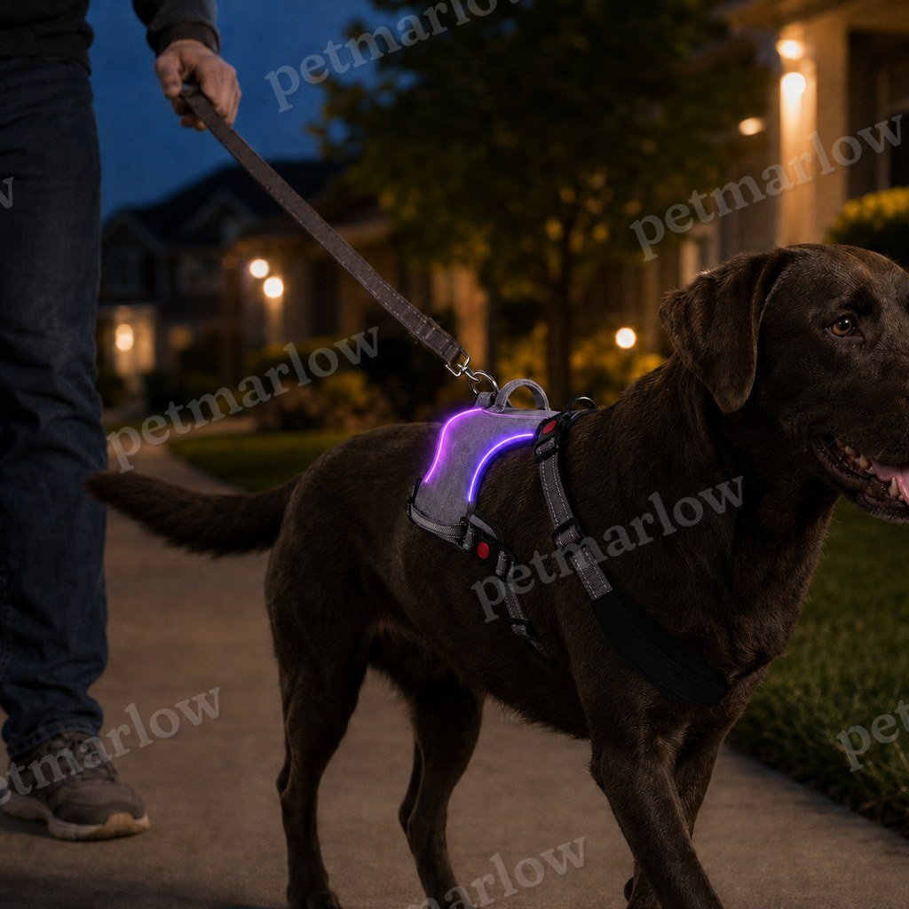 USB-C Rechargeable LED Dog Harness (Reflective Mesh) – view 5