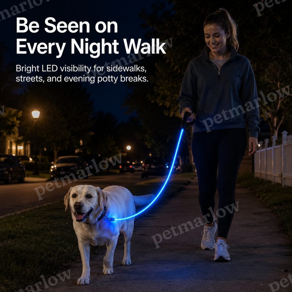 USB-Rechargeable LED Dog Leash (4.9 ft) – view 3