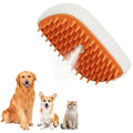 USB Rechargeable Pets Steam Brush Spray Massage Comb Pet Grooming Tools Cat Steam Comb Pet Products – 11.8x6.8x5.5CM / White Orange