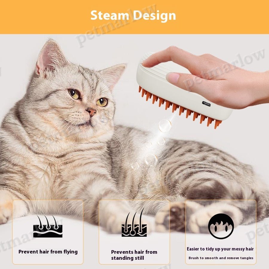 USB Rechargeable Pets Steam Brush Spray Massage Comb Pet Grooming Tools Cat Steam Comb Pet Products – view 5