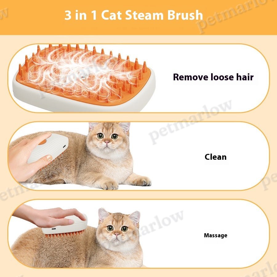 USB Rechargeable Pets Steam Brush Spray Massage Comb Pet Grooming Tools Cat Steam Comb Pet Products – view 6