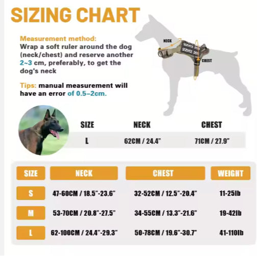 Tactical Service Dog Harness With Control Handle