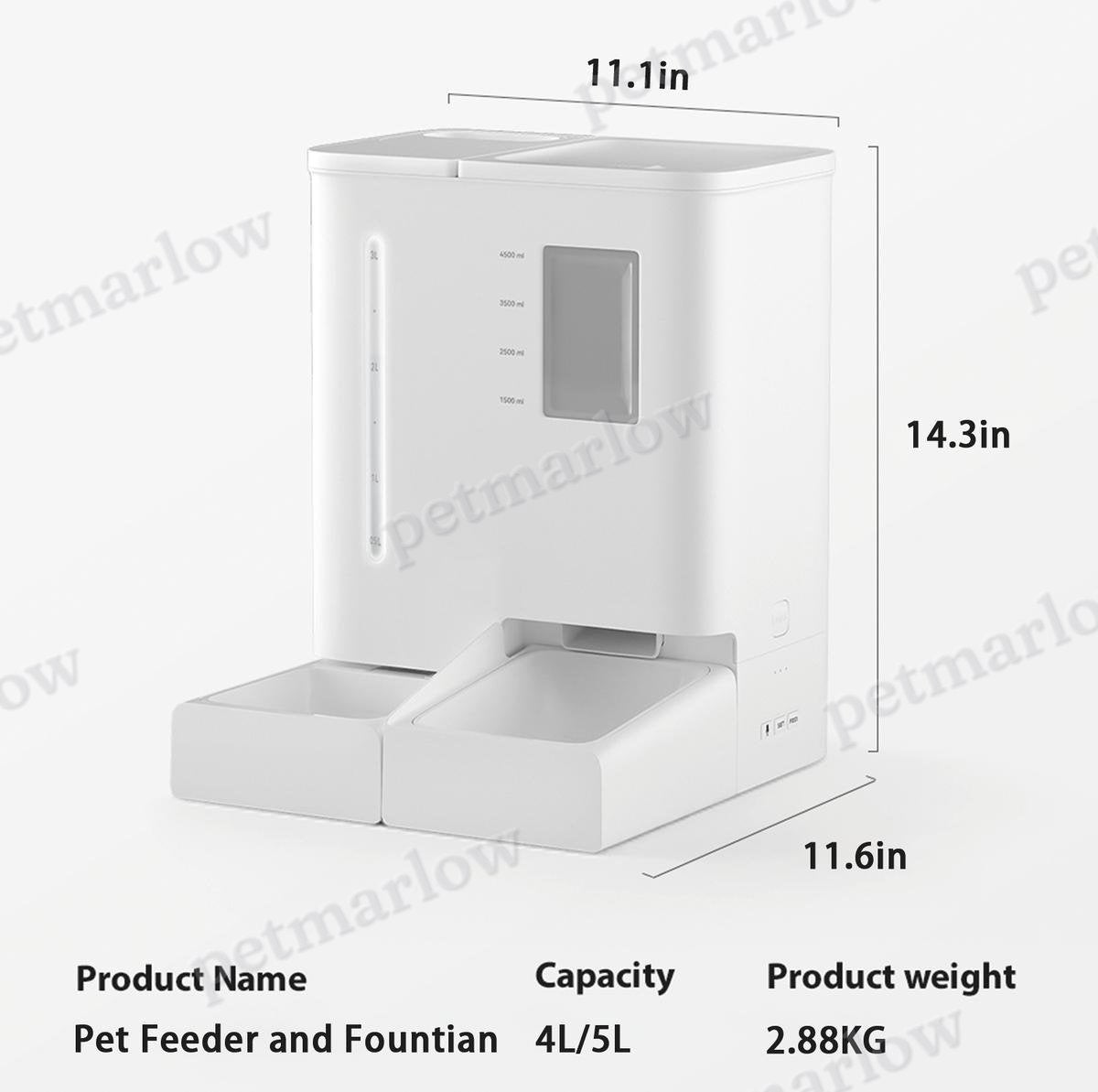 WiFi Automatic Pet Feeder and Waterer Set – view 2