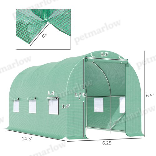 Walk-In Tunnel Greenhouse for Dogs and Cats – view 2