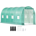 Walk-In Tunnel Greenhouse for Plants with Galvanized Frame – Default