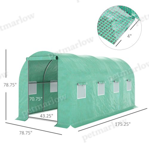 Walk-In Tunnel Hoop Greenhouse for Plants – view 3