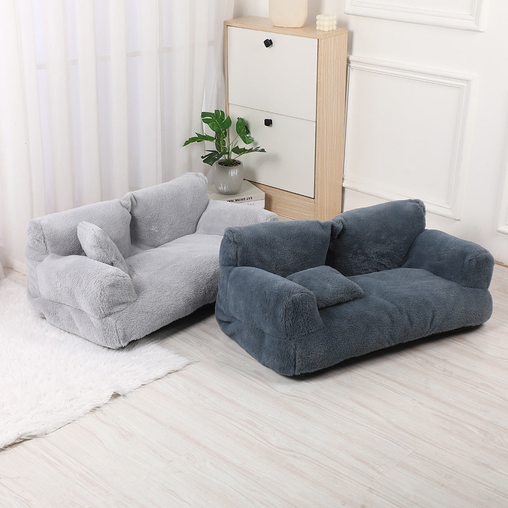 Warm Plush Small Pet Sofa Nest