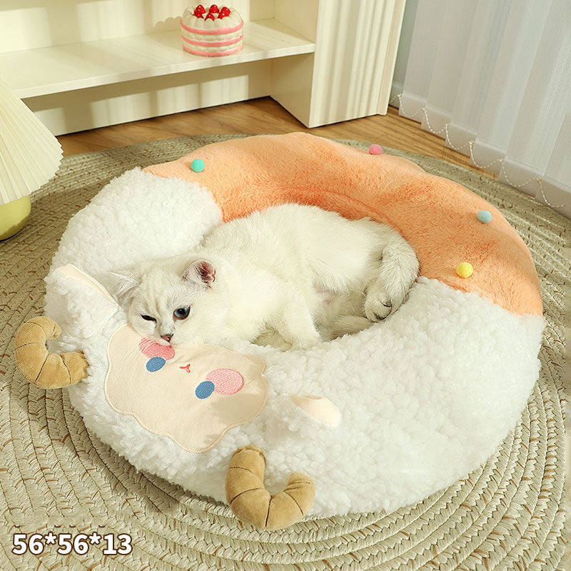 Warm Winter Cat Sleeping Pad – Candy / S
