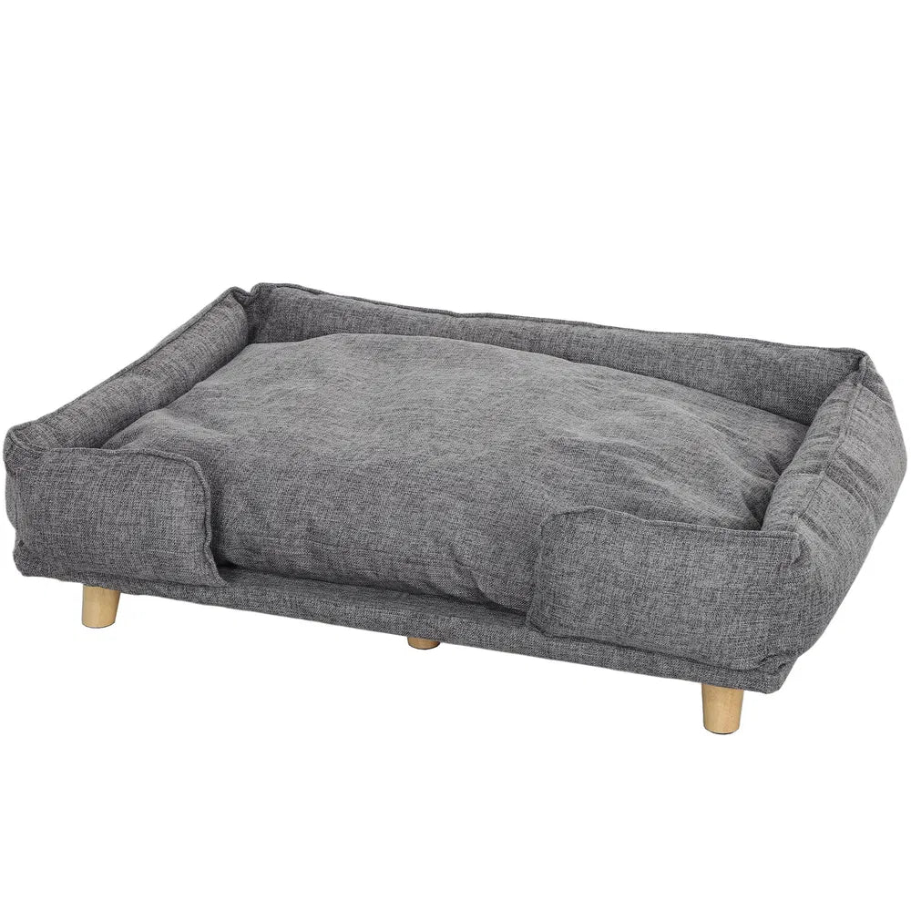Washable Elevated Dog Sofa for Large Pets – Charcoal Grey