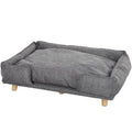 Washable Elevated Dog Sofa for Large Pets – Charcoal Grey