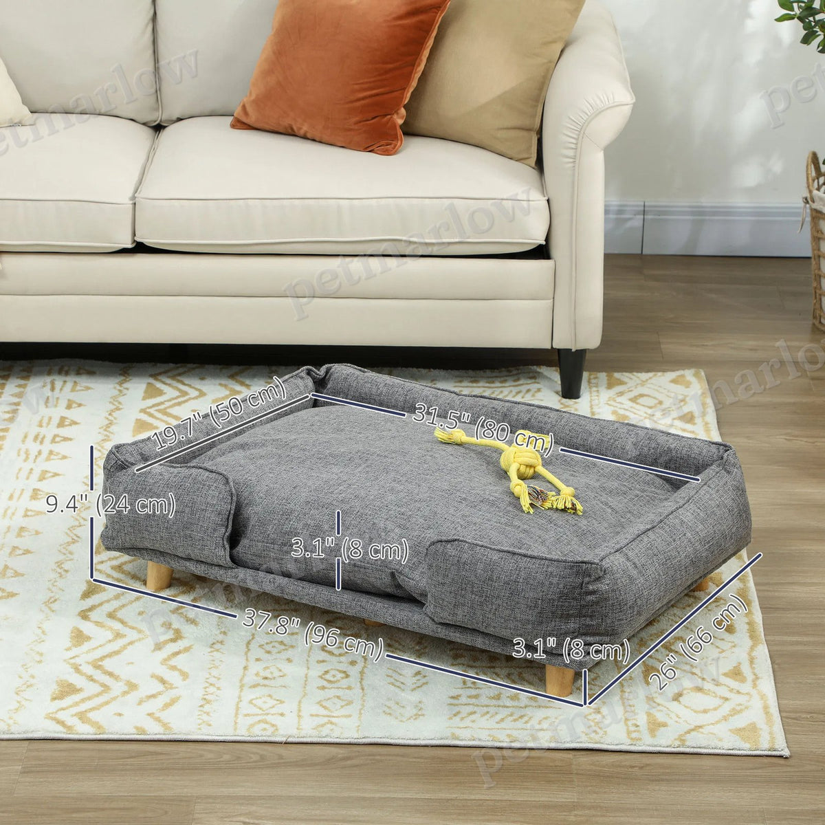 Washable Elevated Dog Sofa for Large Pets – view 4