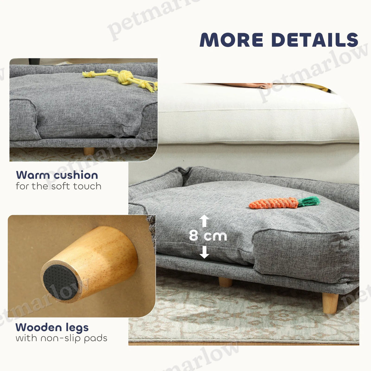 Washable Elevated Dog Sofa for Large Pets – view 6