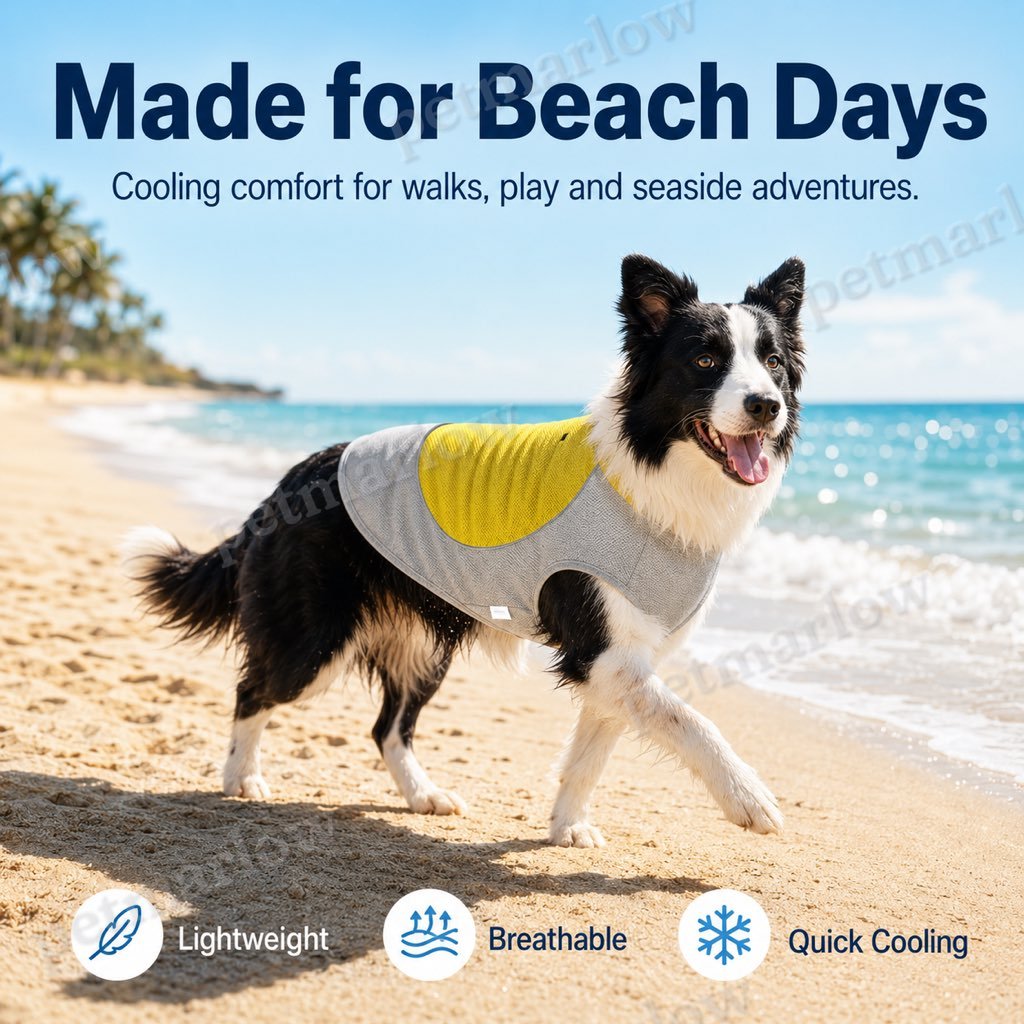 Water-Activated & Breathable Dog Cooling Vest (Ice Pack Pocket) – view 4