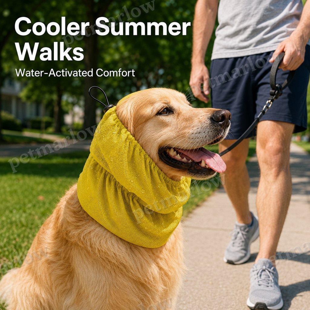 Water-Activated Breathable Mesh Dog Cooling Snood – view 4