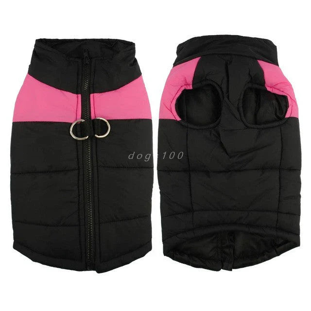 Waterproof and Warm Dog Coat for Cold Days – Pink / S