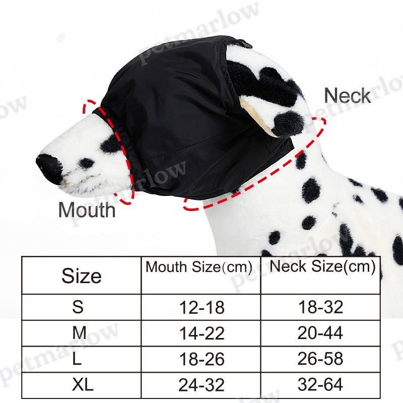 Waterproof Dog Calming Hat Eye Mask Nylon Shading Pet Anxiety Mask Muzzle – view 2