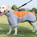 Waterproof Dog Coat – Grey-Orange / XL