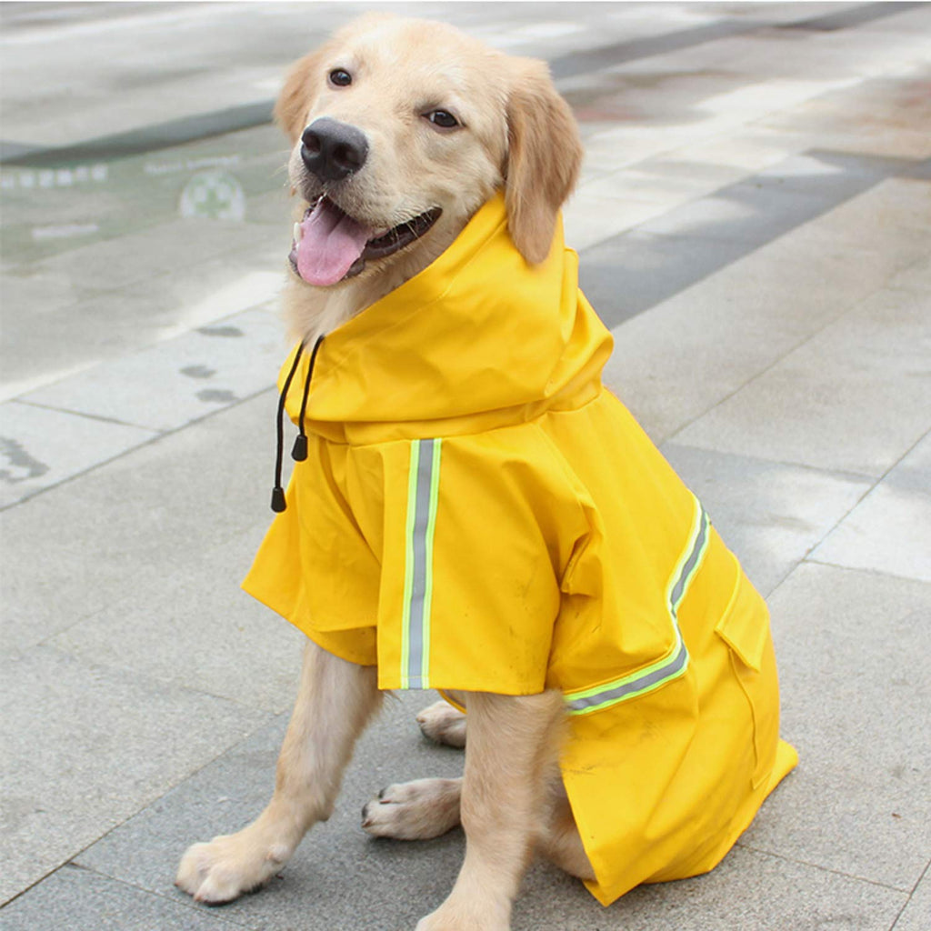 Waterproof Dog Raincoat for Wet Weather Walks – Yellow / S