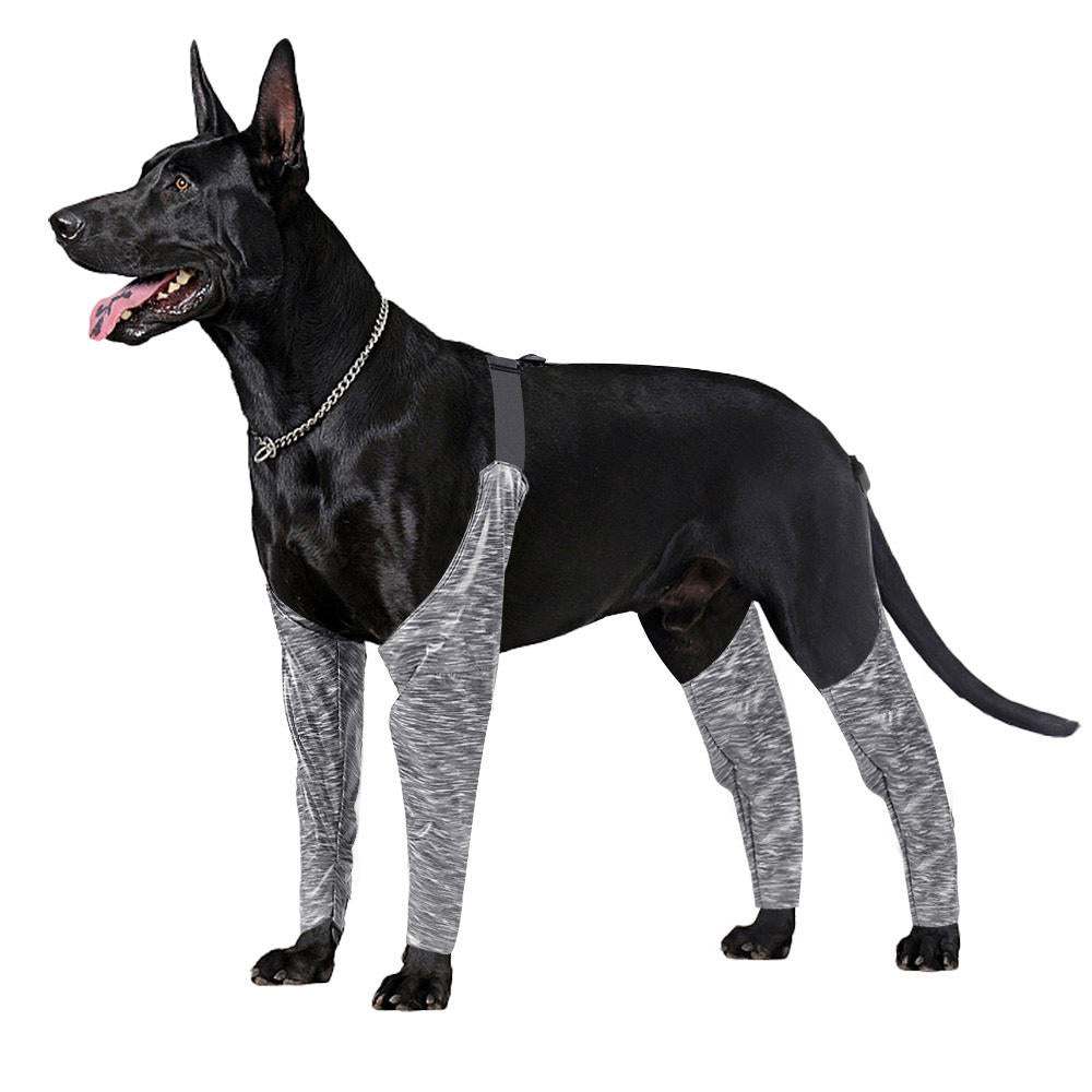 Waterproof Dog Recovery Sleeves for Front and Back Legs – Black / XS