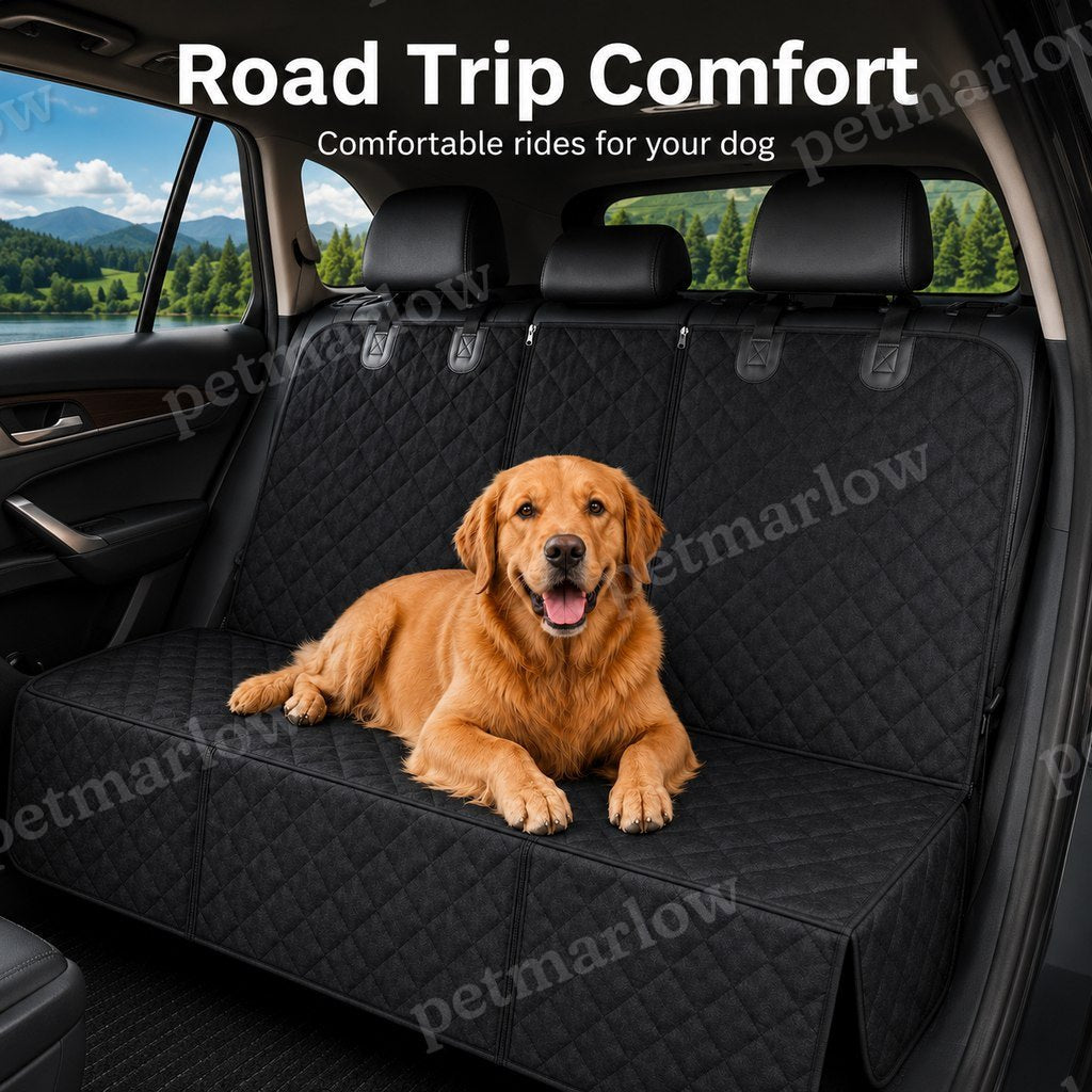 Waterproof Quilted Non-Slip Rear Bench Pet Car Seat Cover – view 2
