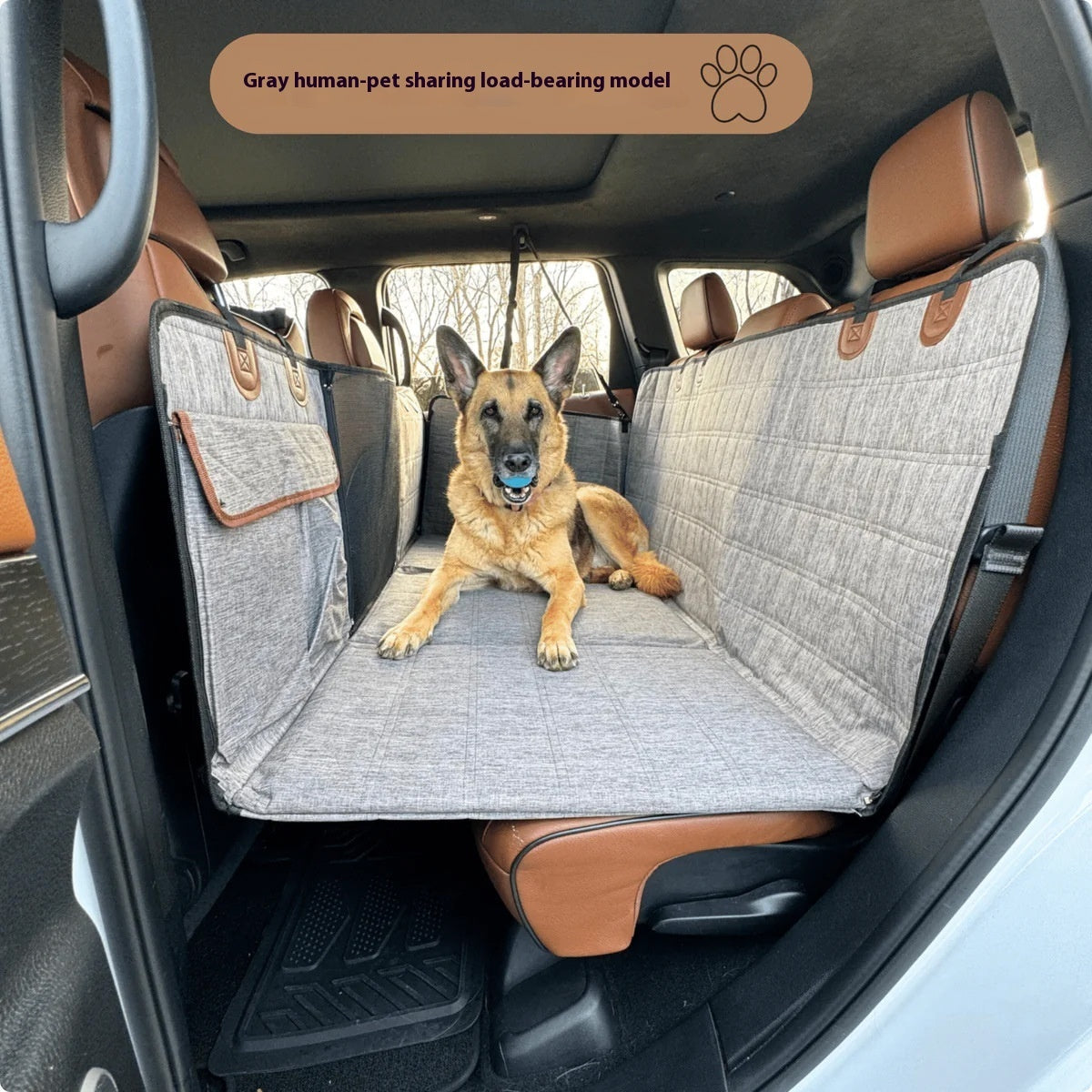 Waterproof Rear Seat Dog Car Seat Cover – Gray