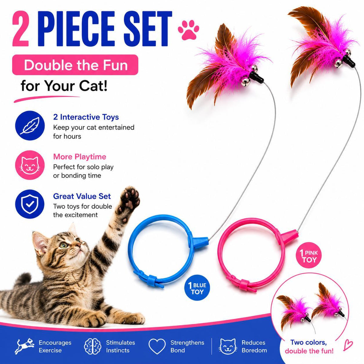 Wearable Cat Feather Collar Toy