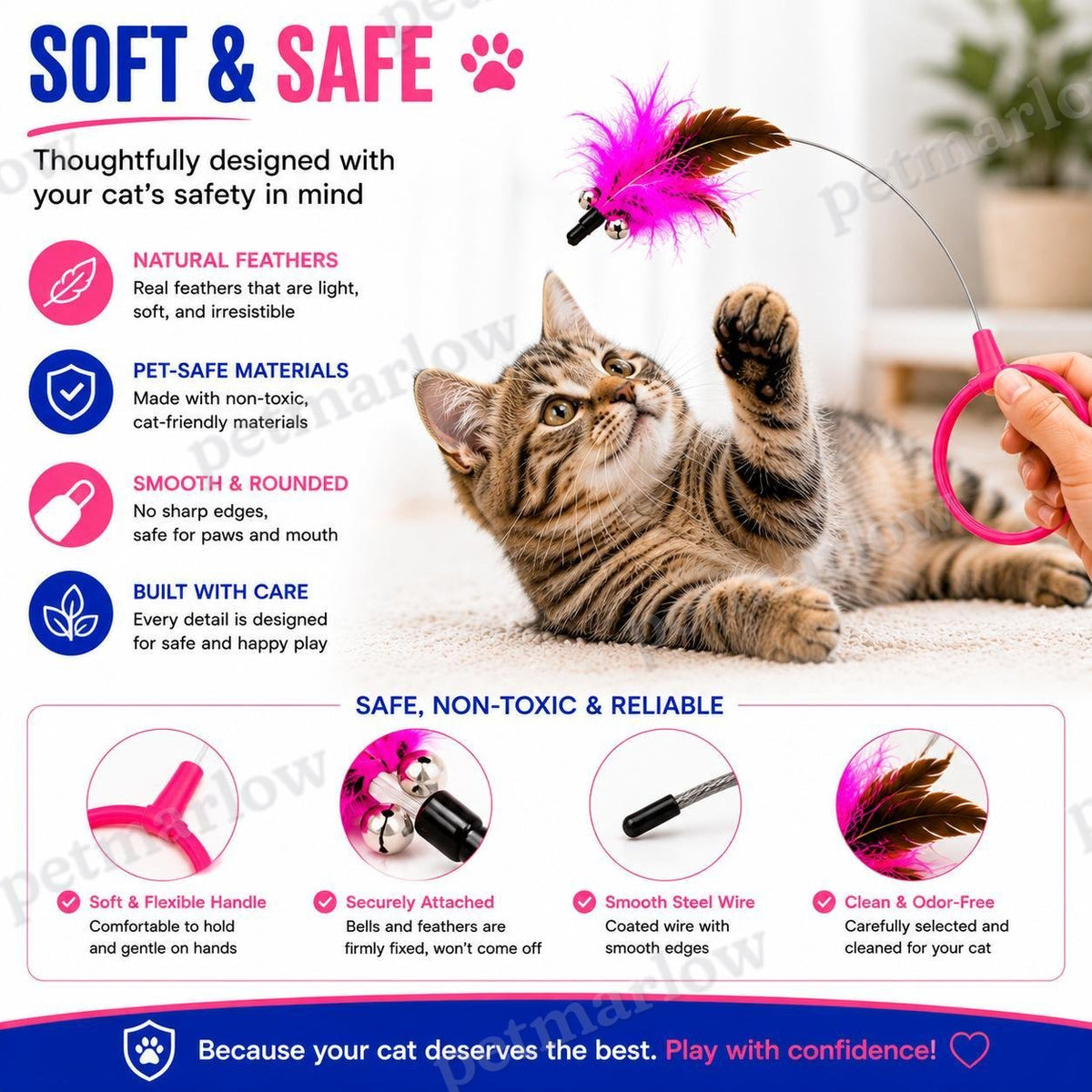 Wearable Cat Feather Collar Toy – view 2