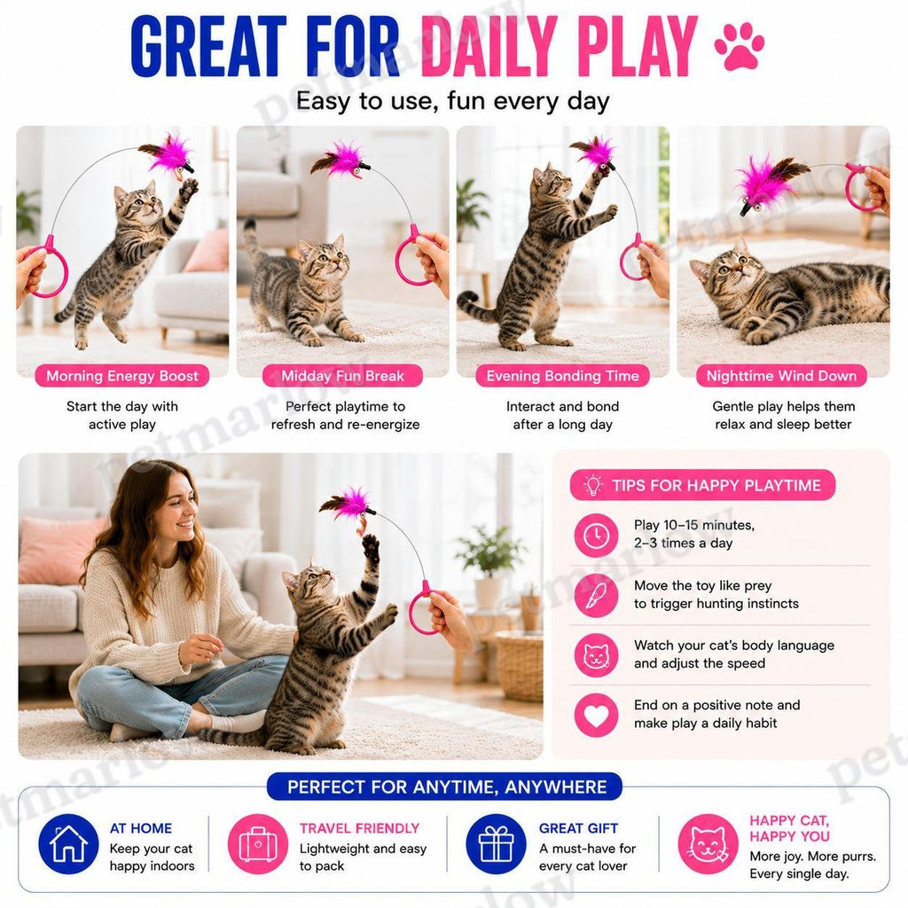 Wearable Cat Feather Collar Toy – view 3