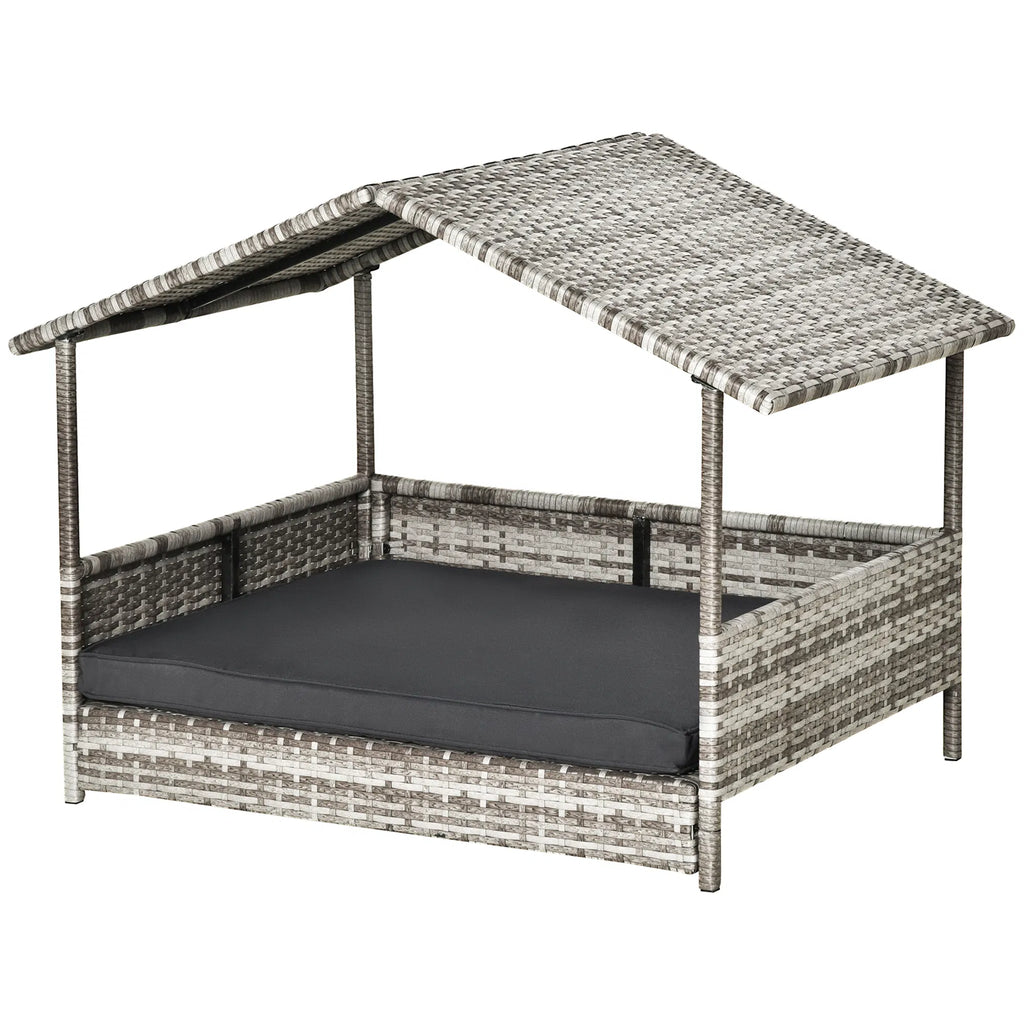 Wicker Pet House Dog Bed for Indoor and Outdoor Comfort