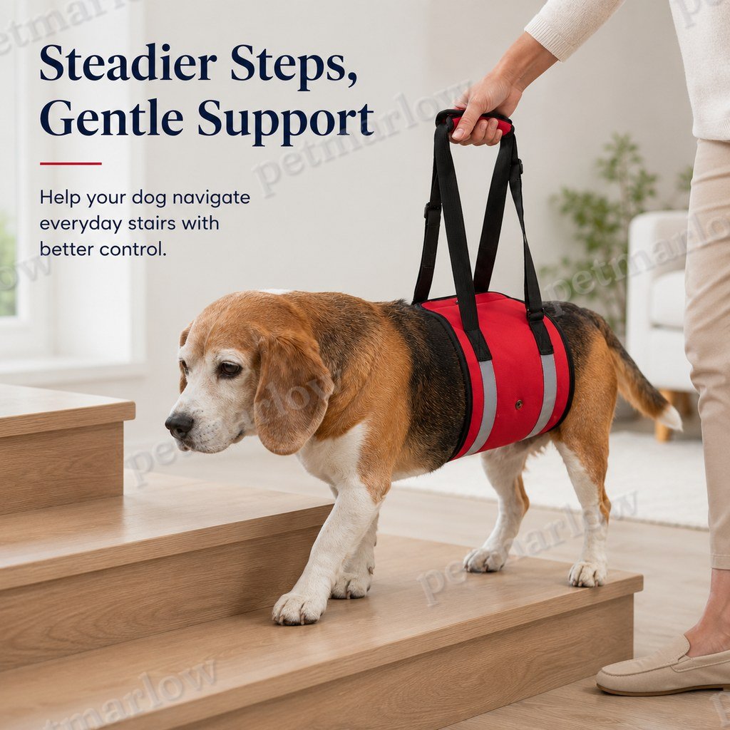 Wide EVA-Cushioned Belly Support Dog Lift Sling (Adjustable Straps) – view 5