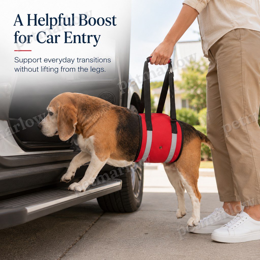Wide EVA-Cushioned Belly Support Dog Lift Sling (Adjustable Straps) – view 6