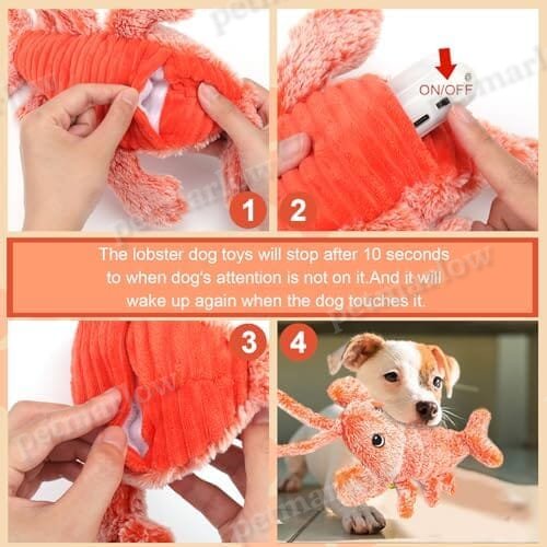 Wiggly Lobster Dog Toy for Boredom – view 2