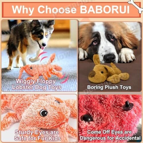 Wiggly Lobster Dog Toy for Boredom – view 3