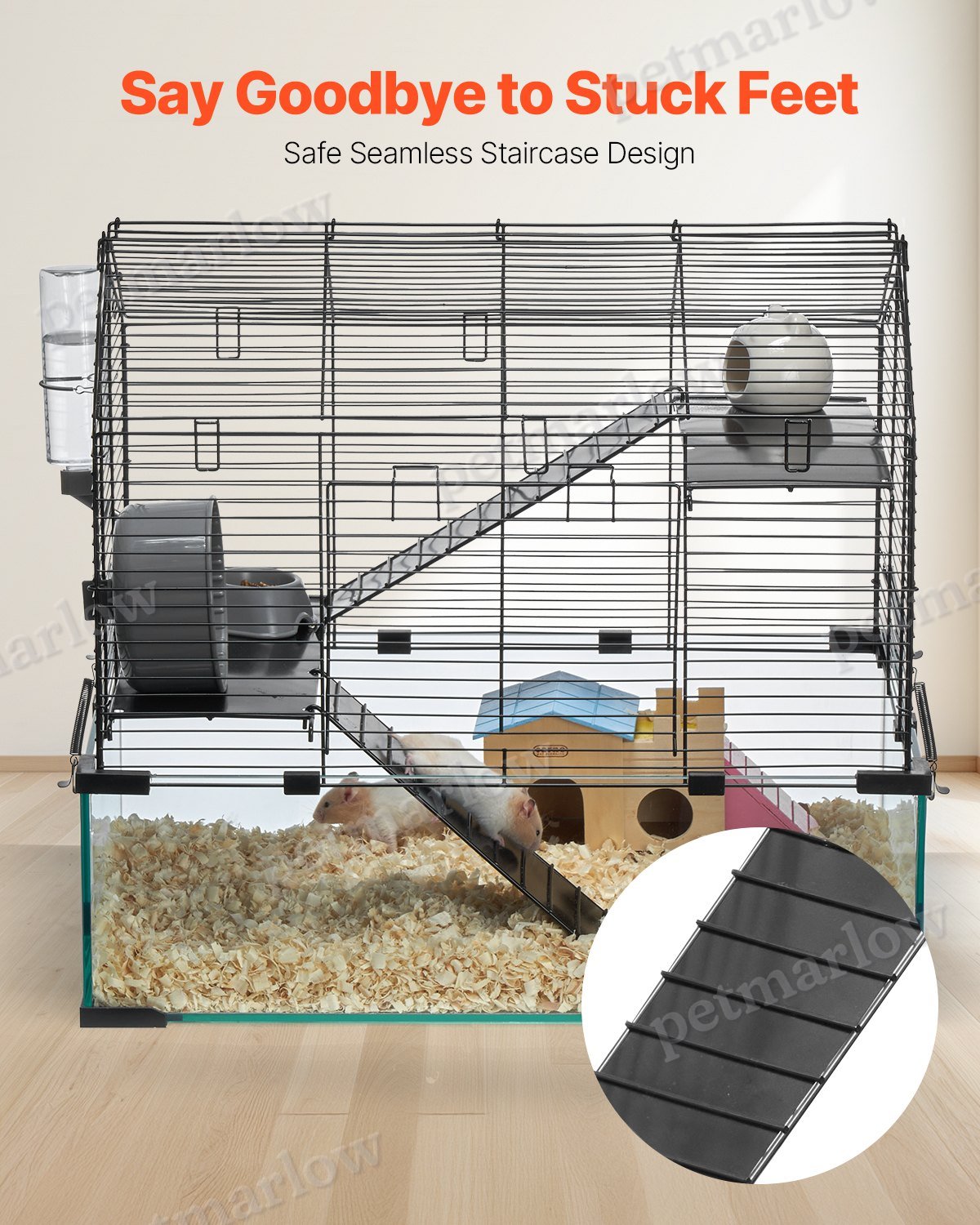 Wire Hamster Cage Habitat for Small Animals – view 6