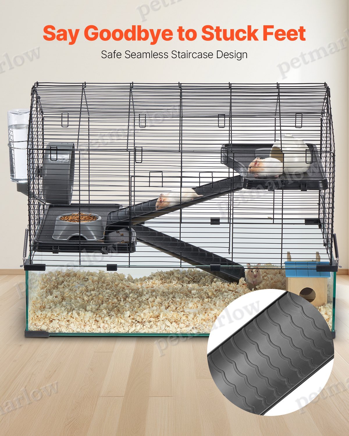 Wire Hamster Cage Habitat for Small Animals – view 6